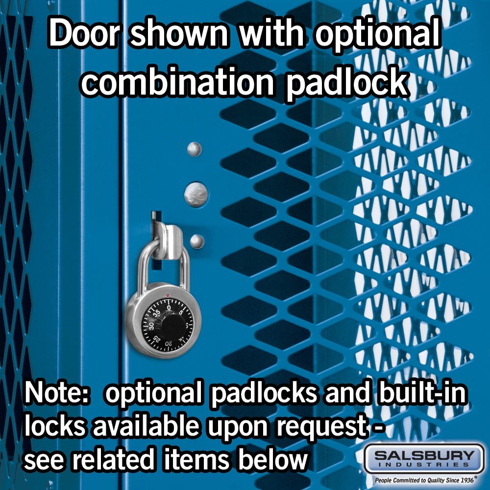 15" Wide Four Tier Vented Metal Locker - 3 Wide - 6 Feet High - 15" Deep by Salsbury