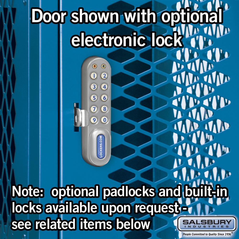15" Wide Four Tier Vented Metal Locker - 3 Wide - 6 Feet High - 18" Deep by Salsbury