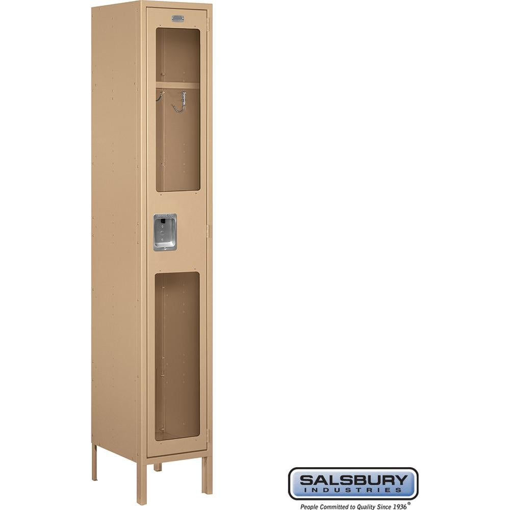 15" Wide Single Tier See-Through Metal Locker - 1 Wide - 6 Feet High - 15" Deep by Salsbury