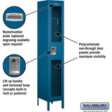15" Wide Single Tier See-Through Metal Locker - 1 Wide - 6 Feet High - 15" Deep by Salsbury