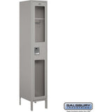 15" Wide Single Tier See-Through Metal Locker - 1 Wide - 6 Feet High - 18" Deep by Salsbury