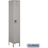 15" Wide Single Tier Standard Metal Locker - 1 Wide - 6 Feet High - 15" Deep by Salsbury