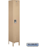 15" Wide Single Tier Standard Metal Locker - 1 Wide - 6 Feet High - 15" Deep by Salsbury