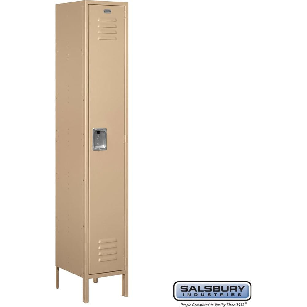 15" Wide Single Tier Standard Metal Locker - 1 Wide - 6 Feet High - 15" Deep by Salsbury