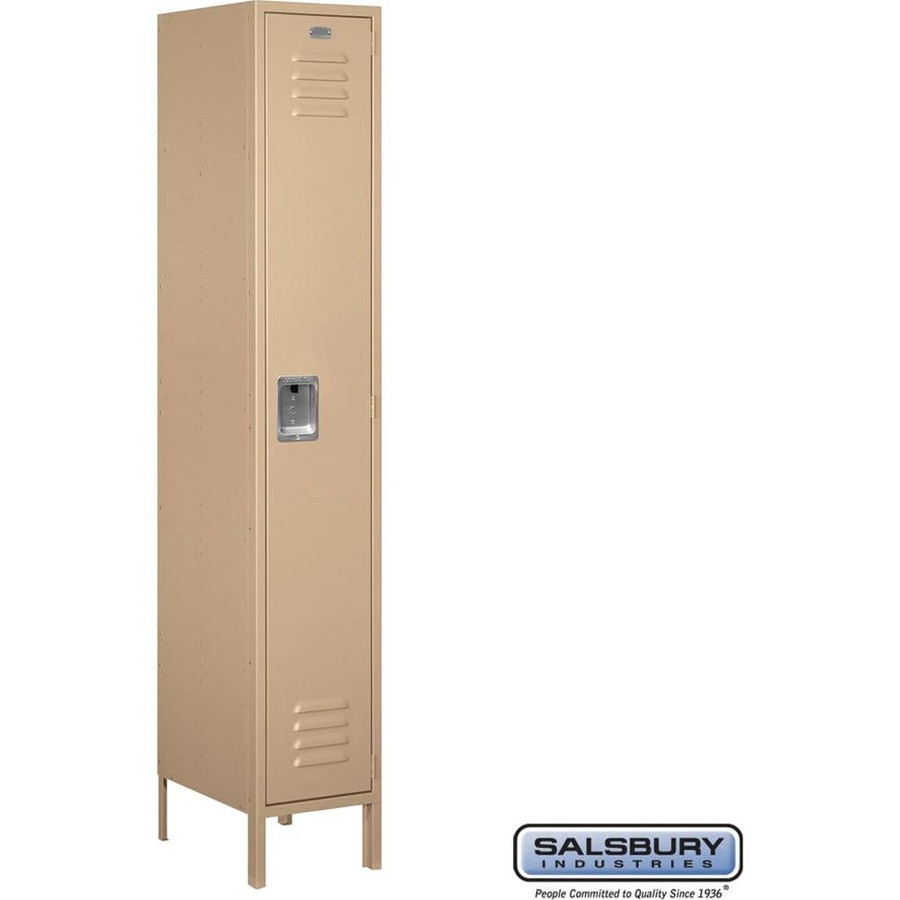15" Wide Single Tier Standard Metal Locker - 1 Wide - 6 Feet High - 18" Deep by Salsbury