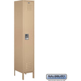 15" Wide Single Tier Standard Metal Locker - 1 Wide - 6 Feet High - 18" Deep by Salsbury
