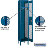 15" Wide Single Tier Vented Metal Locker - 1 Wide - 6 Feet High - 15" Deep by Salsbury