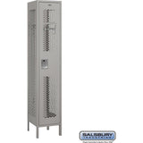 15" Wide Single Tier Vented Metal Locker - 1 Wide - 6 Feet High - 18" Deep by Salsbury
