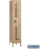 15" Wide Single Tier Vented Metal Locker - 1 Wide - 6 Feet High - 18" Deep by Salsbury