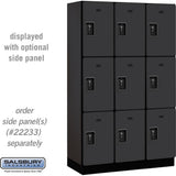 15" Wide Triple Tier Designer Wood Locker - 3 Wide - 6 Feet High - 18" Deep by Salsbury