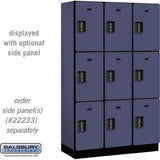 15" Wide Triple Tier Designer Wood Locker - 3 Wide - 6 Feet High - 18" Deep by Salsbury