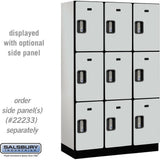 15" Wide Triple Tier Designer Wood Locker - 3 Wide - 6 Feet High - 18" Deep by Salsbury