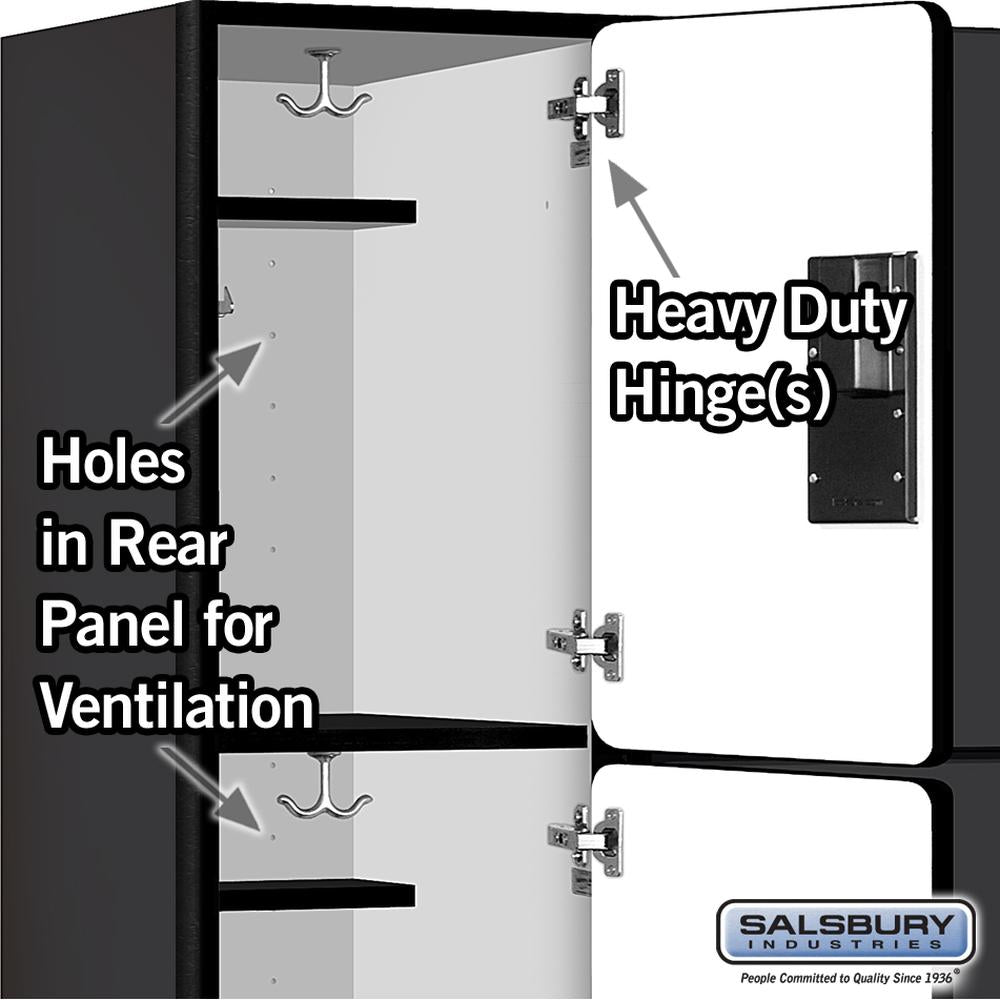 15" Wide Triple Tier Designer Wood Locker - 3 Wide - 6 Feet High - 18" Deep by Salsbury