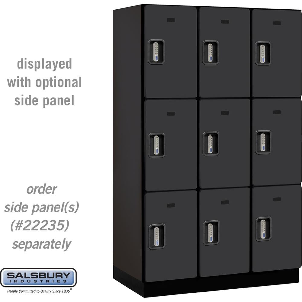 15" Wide Triple Tier Designer Wood Locker - 3 Wide - 6 Feet High - 21" Deep by Salsbury