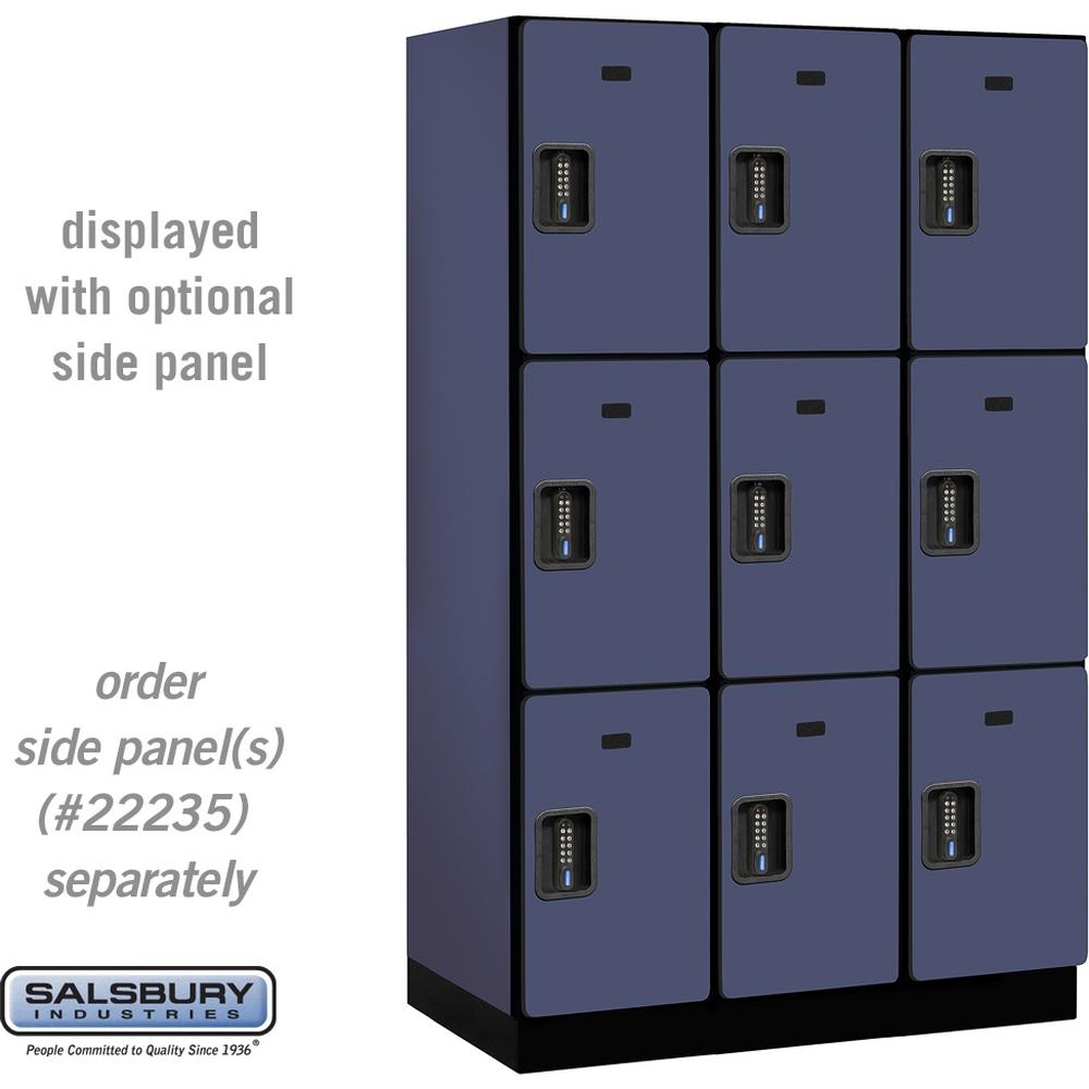 15" Wide Triple Tier Designer Wood Locker - 3 Wide - 6 Feet High - 21" Deep by Salsbury