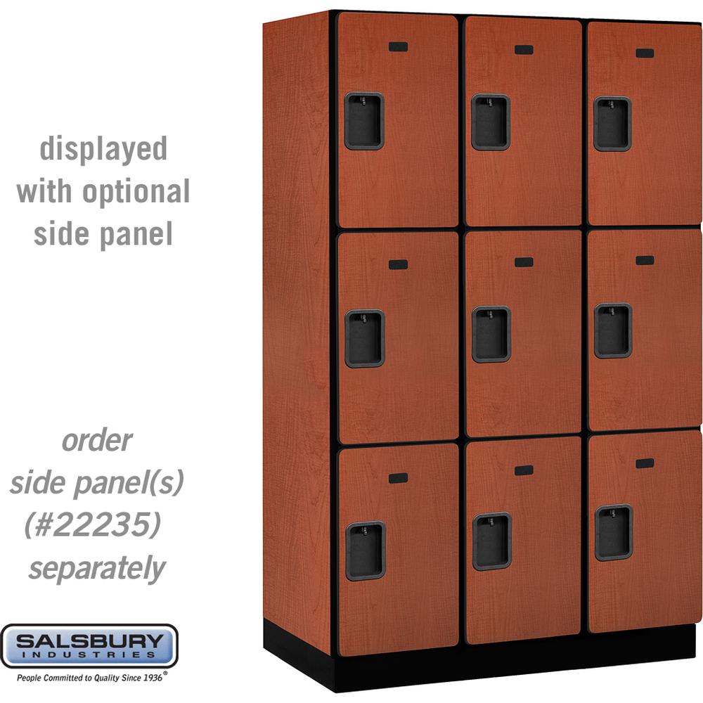 15" Wide Triple Tier Designer Wood Locker - 3 Wide - 6 Feet High - 21" Deep by Salsbury