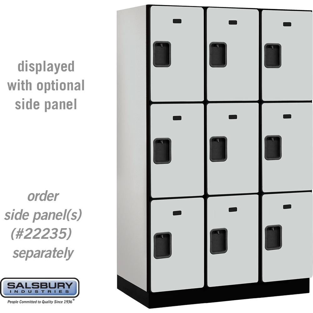 15" Wide Triple Tier Designer Wood Locker - 3 Wide - 6 Feet High - 21" Deep by Salsbury
