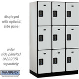 15" Wide Triple Tier Designer Wood Locker - 3 Wide - 6 Feet High - 21" Deep by Salsbury