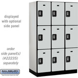 15" Wide Triple Tier Designer Wood Locker - 3 Wide - 6 Feet High - 21" Deep by Salsbury