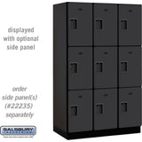 15" Wide Triple Tier Designer Wood Locker - 3 Wide - 6 Feet High - 21" Deep by Salsbury