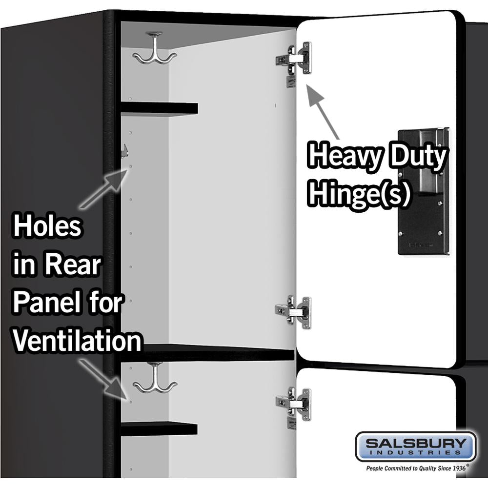 15" Wide Triple Tier Designer Wood Locker - 3 Wide - 6 Feet High - 21" Deep by Salsbury