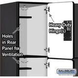 15" Wide Triple Tier Designer Wood Locker - 3 Wide - 6 Feet High - 21" Deep by Salsbury