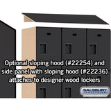 15" Wide Triple Tier Designer Wood Locker - 3 Wide - 6 Feet High - 21" Deep by Salsbury