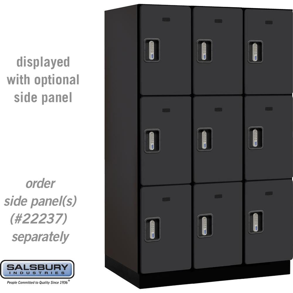 15" Wide Triple Tier Designer Wood Locker - 3 Wide - 6 Feet High - 24" Deep by Salsbury