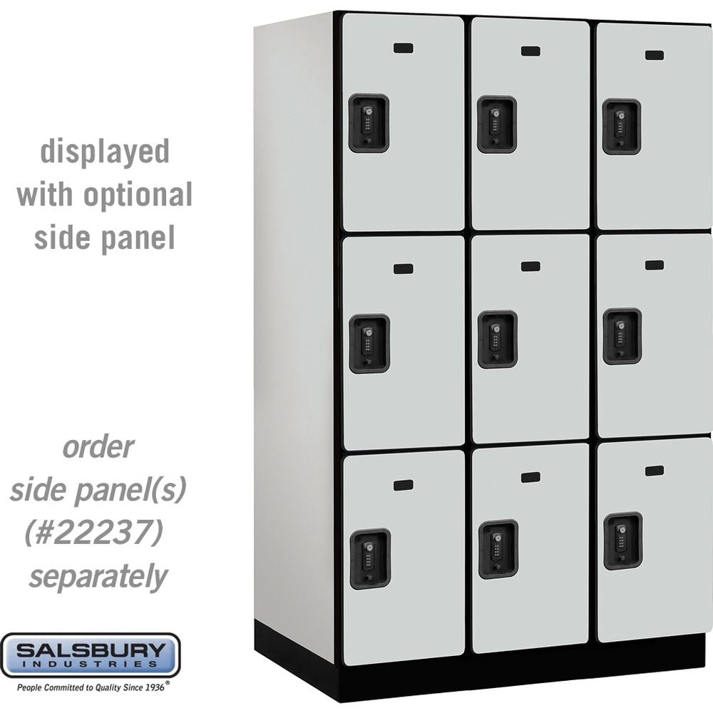 15" Wide Triple Tier Designer Wood Locker - 3 Wide - 6 Feet High - 24" Deep by Salsbury
