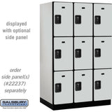 15" Wide Triple Tier Designer Wood Locker - 3 Wide - 6 Feet High - 24" Deep by Salsbury