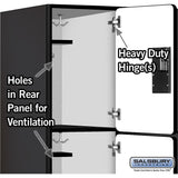 15" Wide Triple Tier Designer Wood Locker - 3 Wide - 6 Feet High - 24" Deep by Salsbury