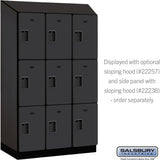 15" Wide Triple Tier Designer Wood Locker - 3 Wide - 6 Feet High - 24" Deep by Salsbury