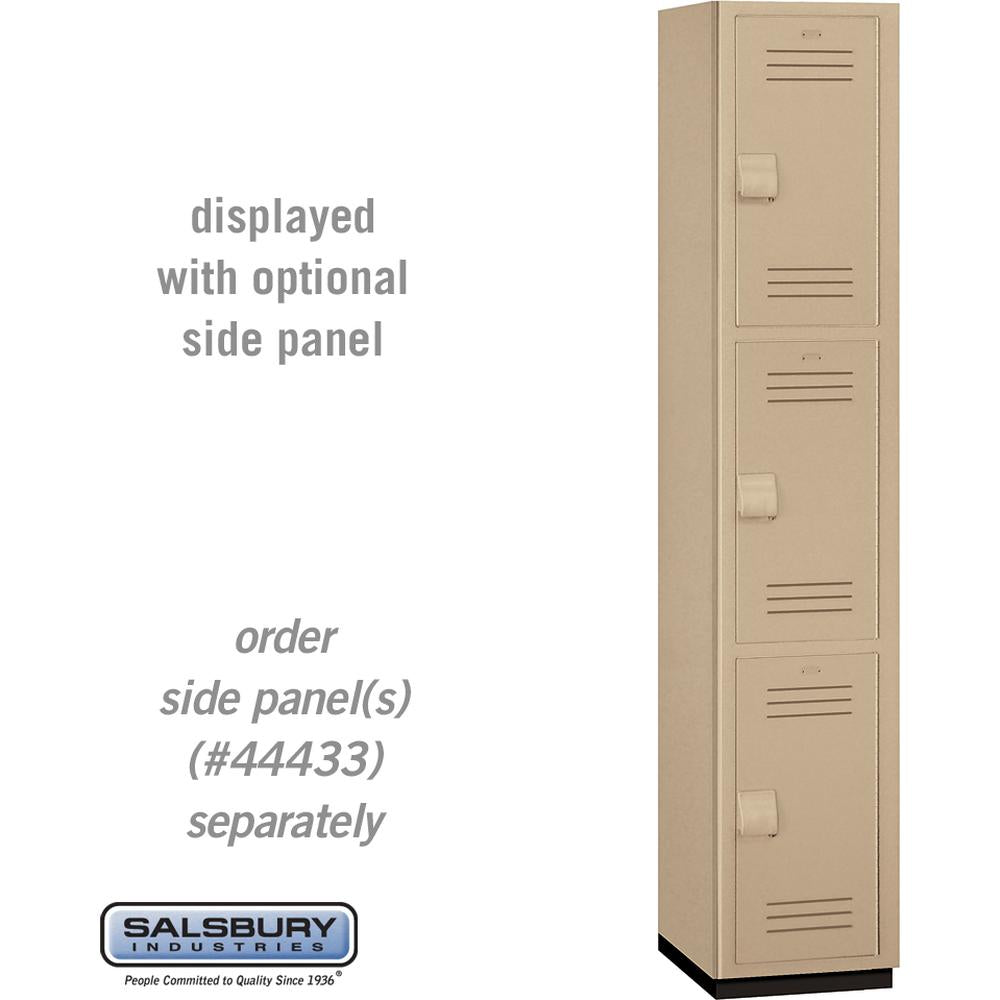15" Wide Triple Tier Heavy Duty Plastic Locker - 1 Wide - 6 Feet High - 18" Deep by Salsbury