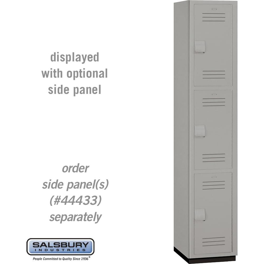 15" Wide Triple Tier Heavy Duty Plastic Locker - 1 Wide - 6 Feet High - 18" Deep by Salsbury