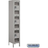 15" Wide Triple Tier See-Through Metal Locker - 1 Wide - 6 Feet High - 15" Deep by Salsbury