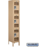 15" Wide Triple Tier See-Through Metal Locker - 1 Wide - 6 Feet High - 15" Deep by Salsbury