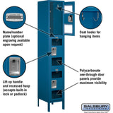 15" Wide Triple Tier See-Through Metal Locker - 1 Wide - 6 Feet High - 15" Deep by Salsbury