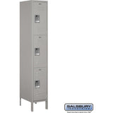 15" Wide Triple Tier Standard Metal Locker - 1 Wide - 6 Feet High - 18" Deep by Salsbury