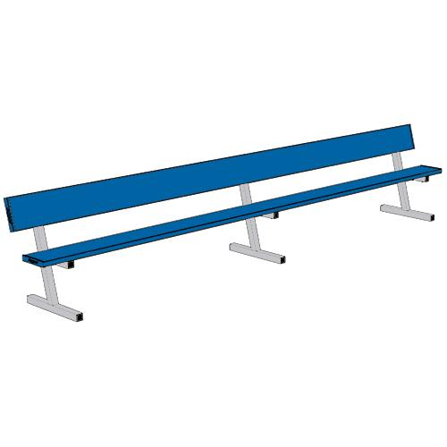 Jaypro 15' Player Bench w/Seat Back (Portable)