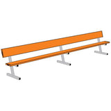 Jaypro 15' Player Bench w/Seat Back (Portable)