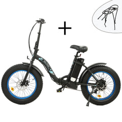 UL Certified-Ecotric 20inch Black Portable And Folding Fat Bike Model Dolphin