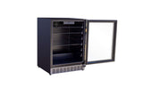 AMD 24" 5.1c Outdoor Rated Refrigerator with Glass Door and Glass Shelves - AMD-RFR-24G