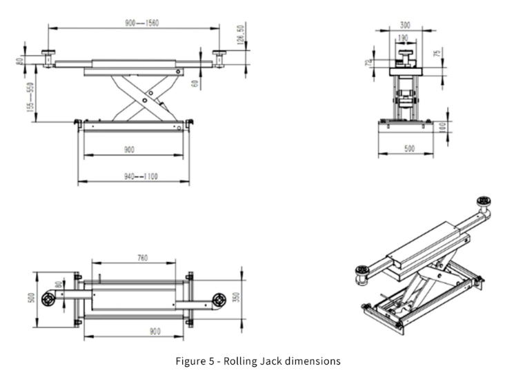 Katool Rolling Jack – 6000lbs Lifting Capacity KT-RJ60