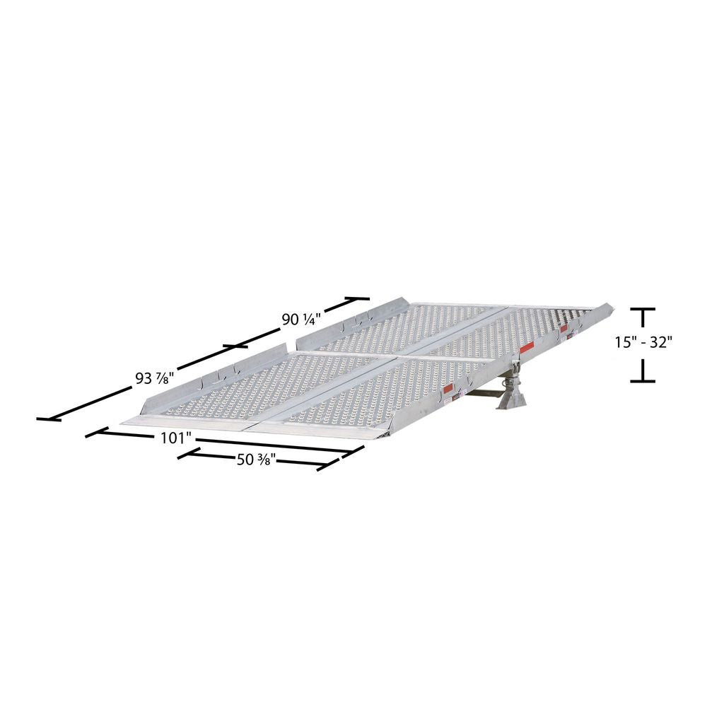 84" W Aluminum Portable Modular Mini Yard Ramp System – 25,000 lb. Cap