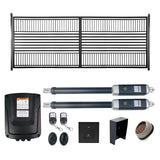 Aleko Automated Steel Dual Swing Driveway Gate and Gate Opener Complete Kit – Barcelona Style – 18 x 6 Feet