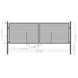 Aleko Automated Steel Dual Swing Driveway Gate and Gate Opener Complete Kit – Florence Style – 18 x 6 Feet