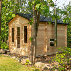 Dundalk Leisurecraft Canadian Timber Georgian Cabin Sauna with Changeroom | 6 Persons