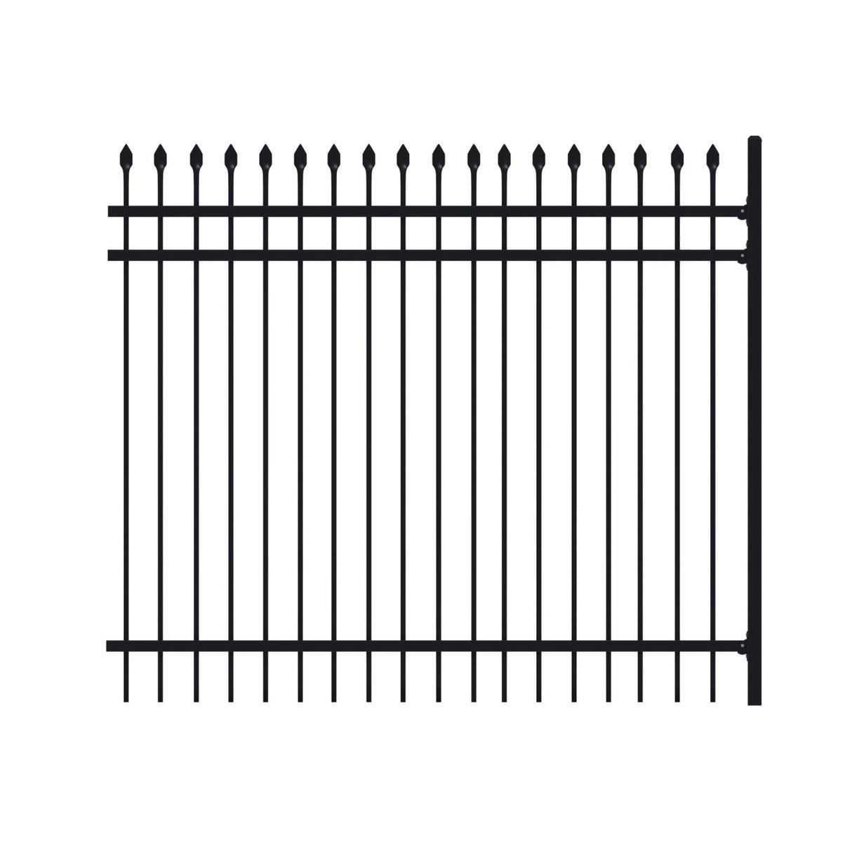 Aleko Commercial Grade Steel Fence Kit – Tokyo Style – 4 Panels (8x6 ft.) for Flat and Sloped Installation