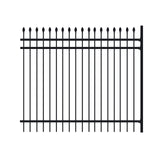 Aleko Commercial Grade Steel Fence Kit – Tokyo Style – 4 Panels (8x6 ft.) for Flat and Sloped Installation