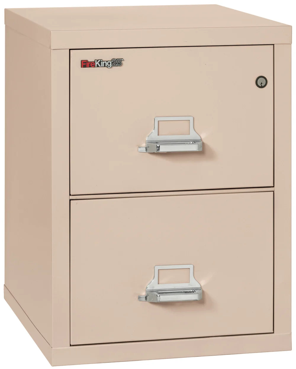 FireKing 2-Drawer 25" Deep 1-Hour Rated Fireproof File Cabinet, Letter
